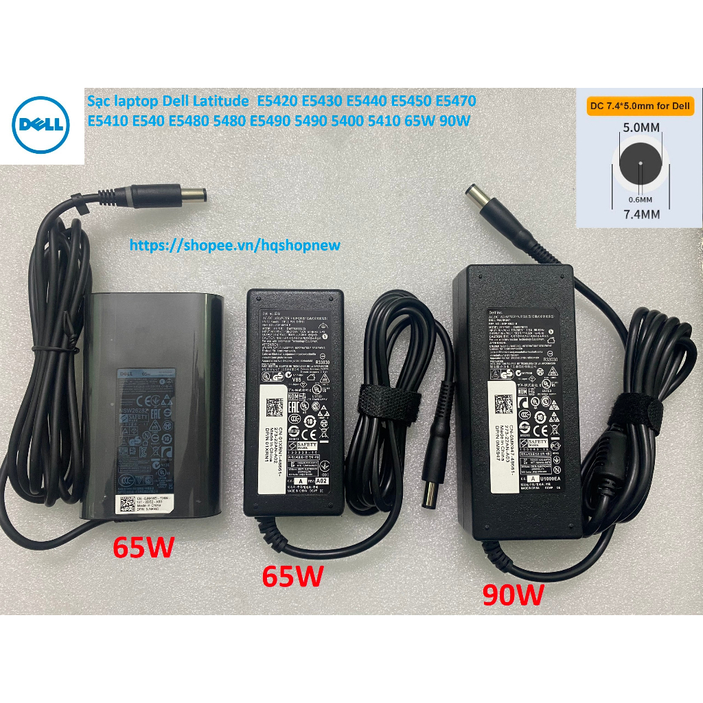 ️[Sạc zin] Sạc laptop Dell Latitude E5420 E5430 E5440 E5450 E5470 E5410 E5480 5480 E5490 5490 5400 5410 5411 65W 90W