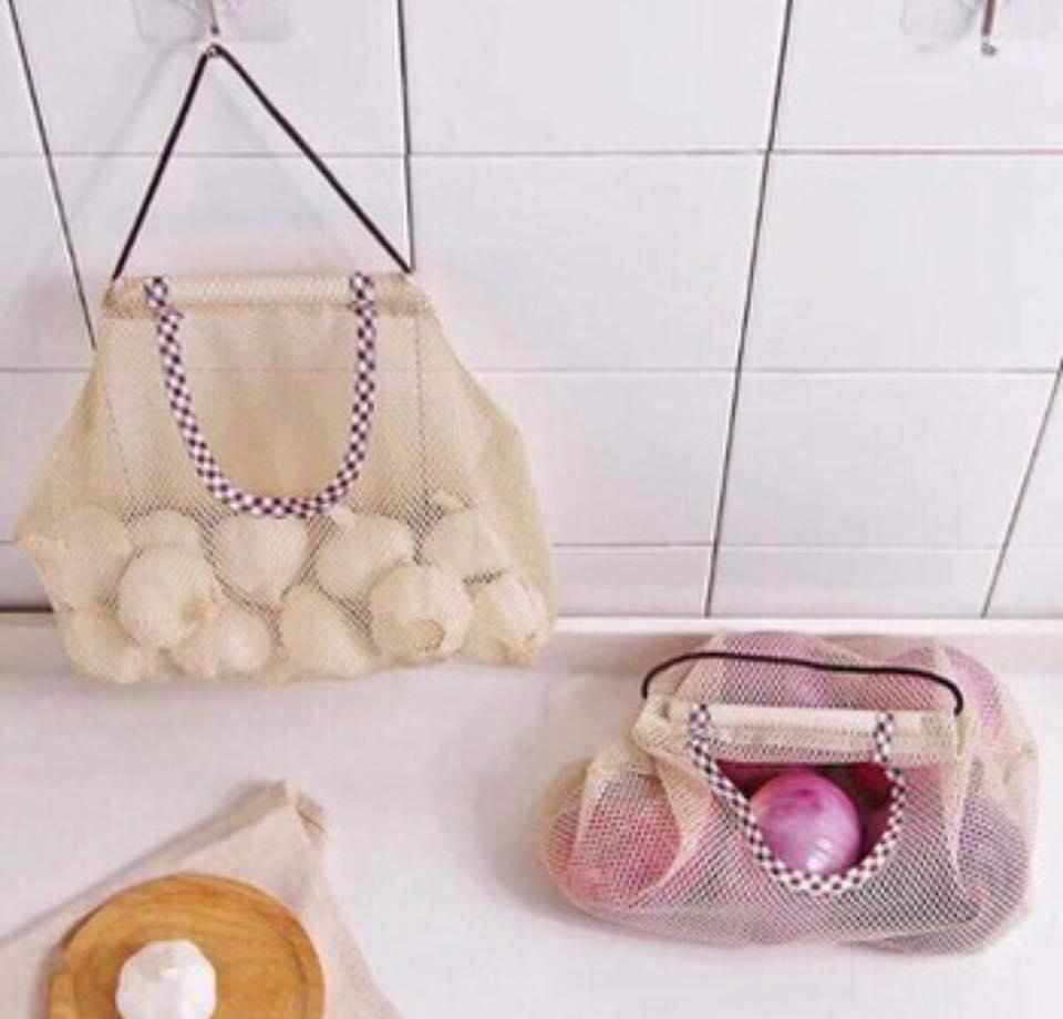 Combo sỉ 10 túi lưới treo đựng hành tỏi,đồ tiện ích