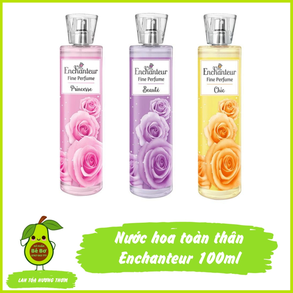 Xịt nước hoa toàn thân Enchanteur 100ml - Nước hoa nữ toàn thân nồng nàn hương nước hoa Pháp thơm lâu tươi mát Chic Beauty Princesse