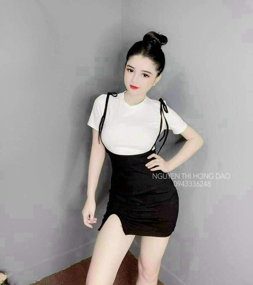 SÉT YẾM 2 DÂY VÀ ÁO THUN COTTON SIÊU ĐẸP ÔM BODY SANG CHẢNH-LC