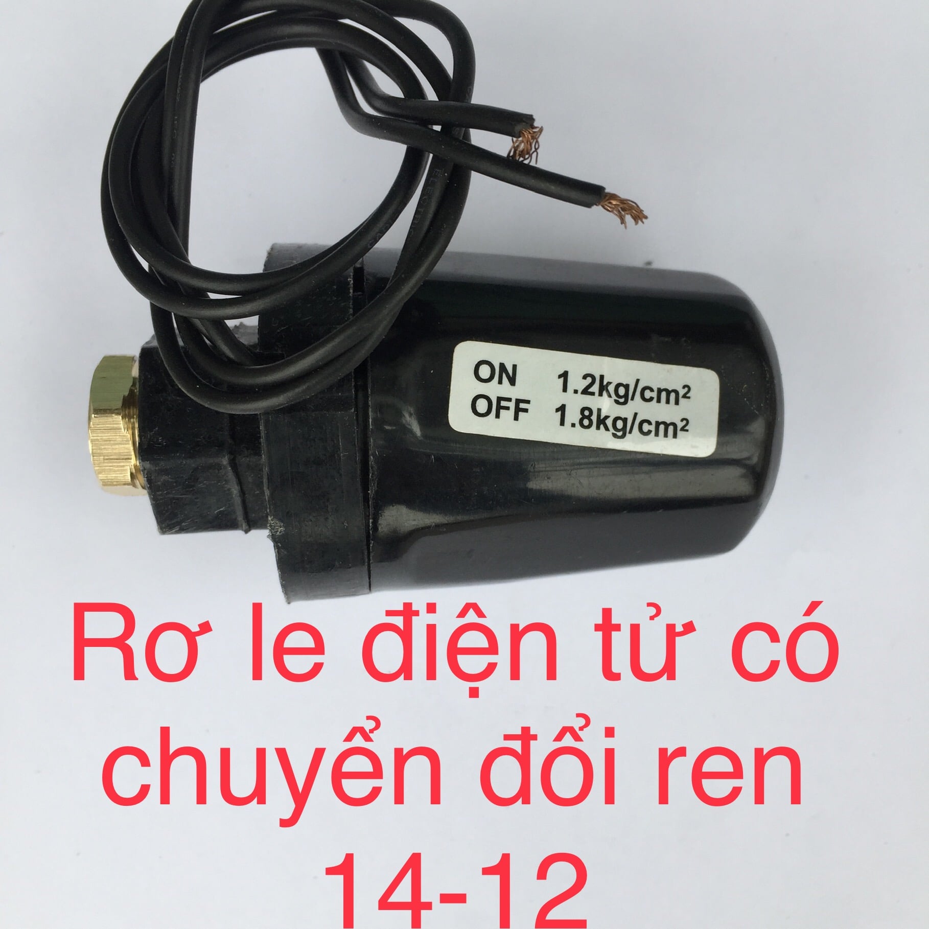 Rơ le máy bơm tăng áp điện tử có tặng lơ chuyển đổi ren 14 sang 12