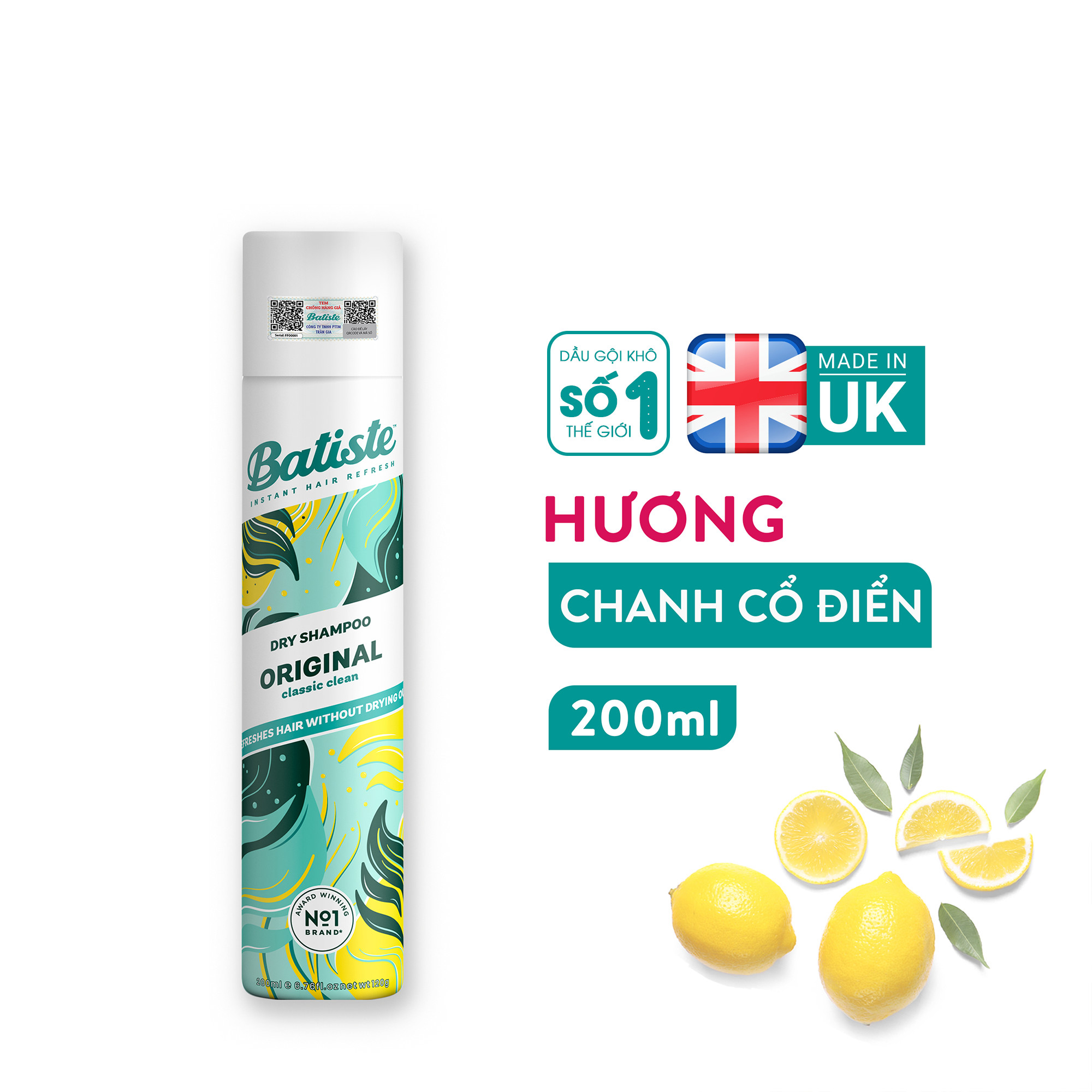 Dầu Gội Khô Batiste Dry Shampoo 50ml / 200ml