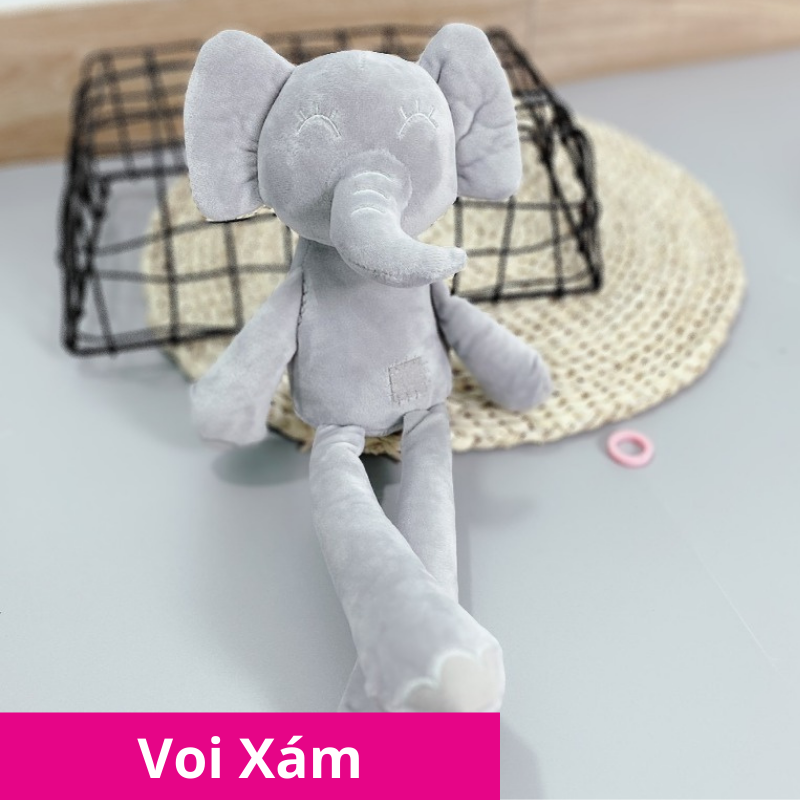 Thú nhồi bông voi, chó, cừu, gấu, thỏ cho bé