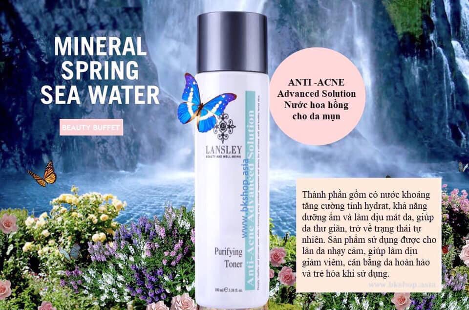 Nước Hoa Hồng Dành Cho Da Mụn Lansley 100ml