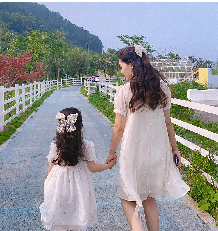 kẹp tóc nơ ren ngọc cao cấp cho mẹ và bé