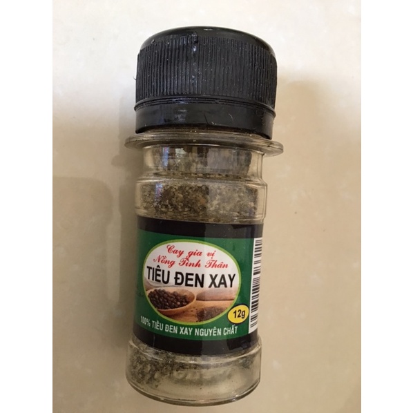 Hạt tiêu xay, tiêu đen nguyên chất lọ 25g