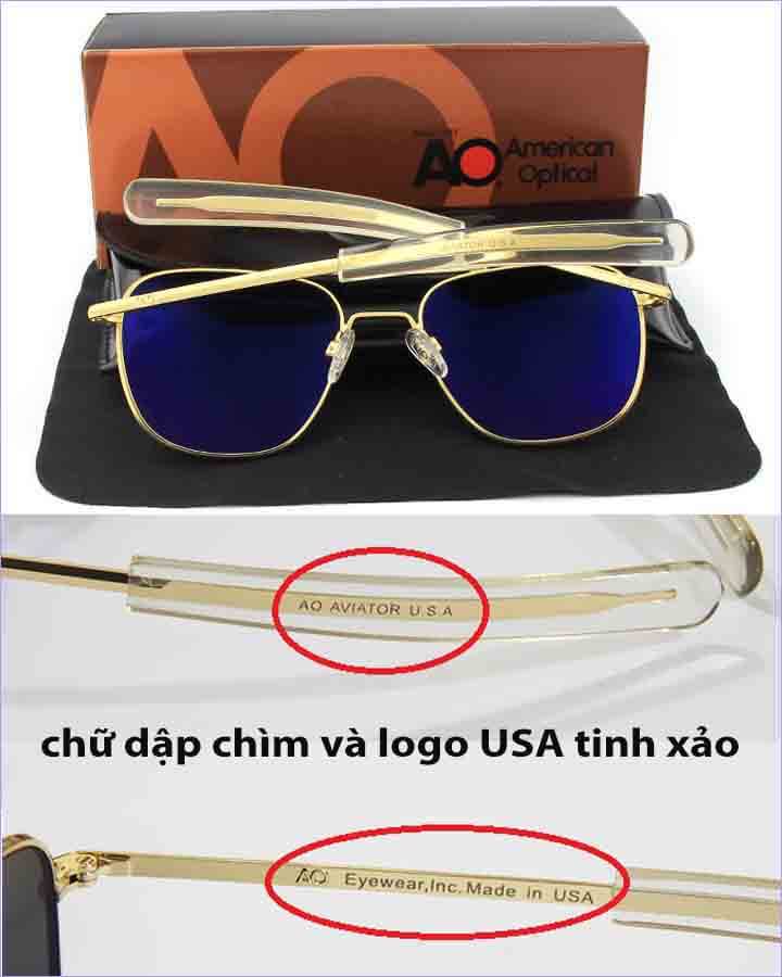Mắt kính nam quân đội mỹ AO AMERICAN PILOT ,Kính cơn ao nam nữ