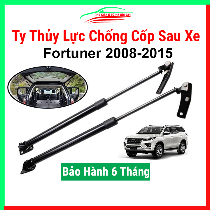 Bộ 2 ty thủy lực mở cốp ô tô Fortuner 2008-2015, ben hơi trợ nâng, chống cốp sau xe kèm phụ kiện lắp