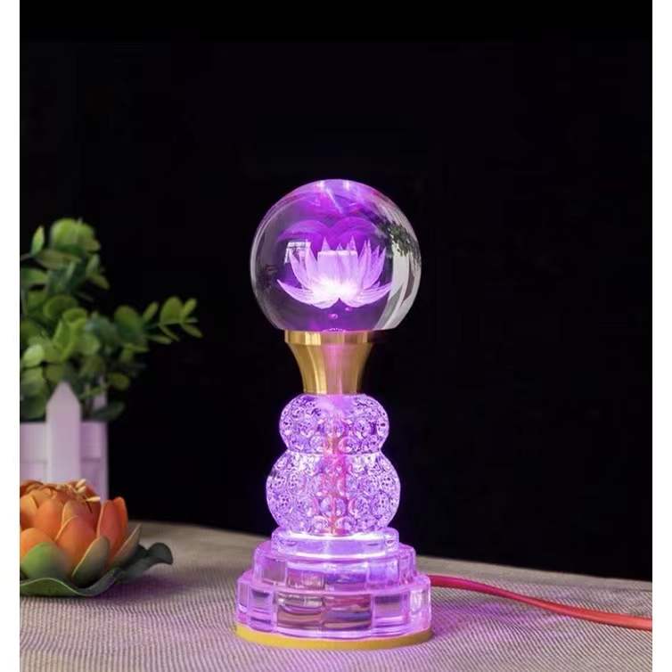 CẶP 2 CHIẾC ĐÈN THỜ LED HOA SEN 7 MÀU THỜ CÚNG TRANG TRÍ