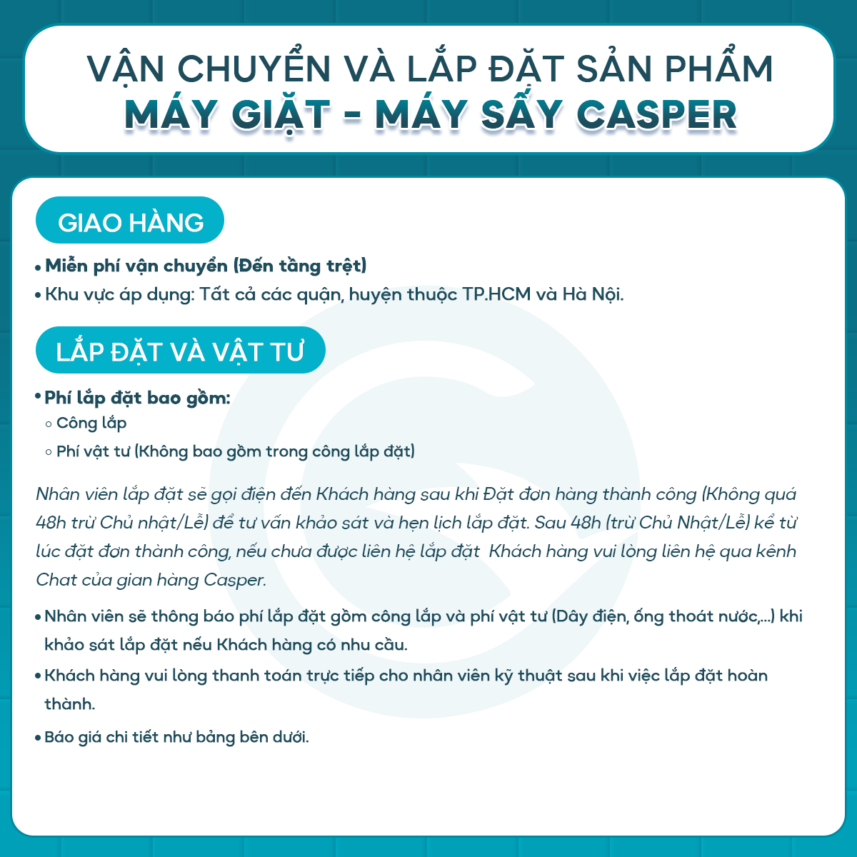 Máy sấy Casper 7.2 Kg TD-72VWD [TRẢ GÓP 0%] [GIAO TP. HCM VÀ HÀ NỘI]