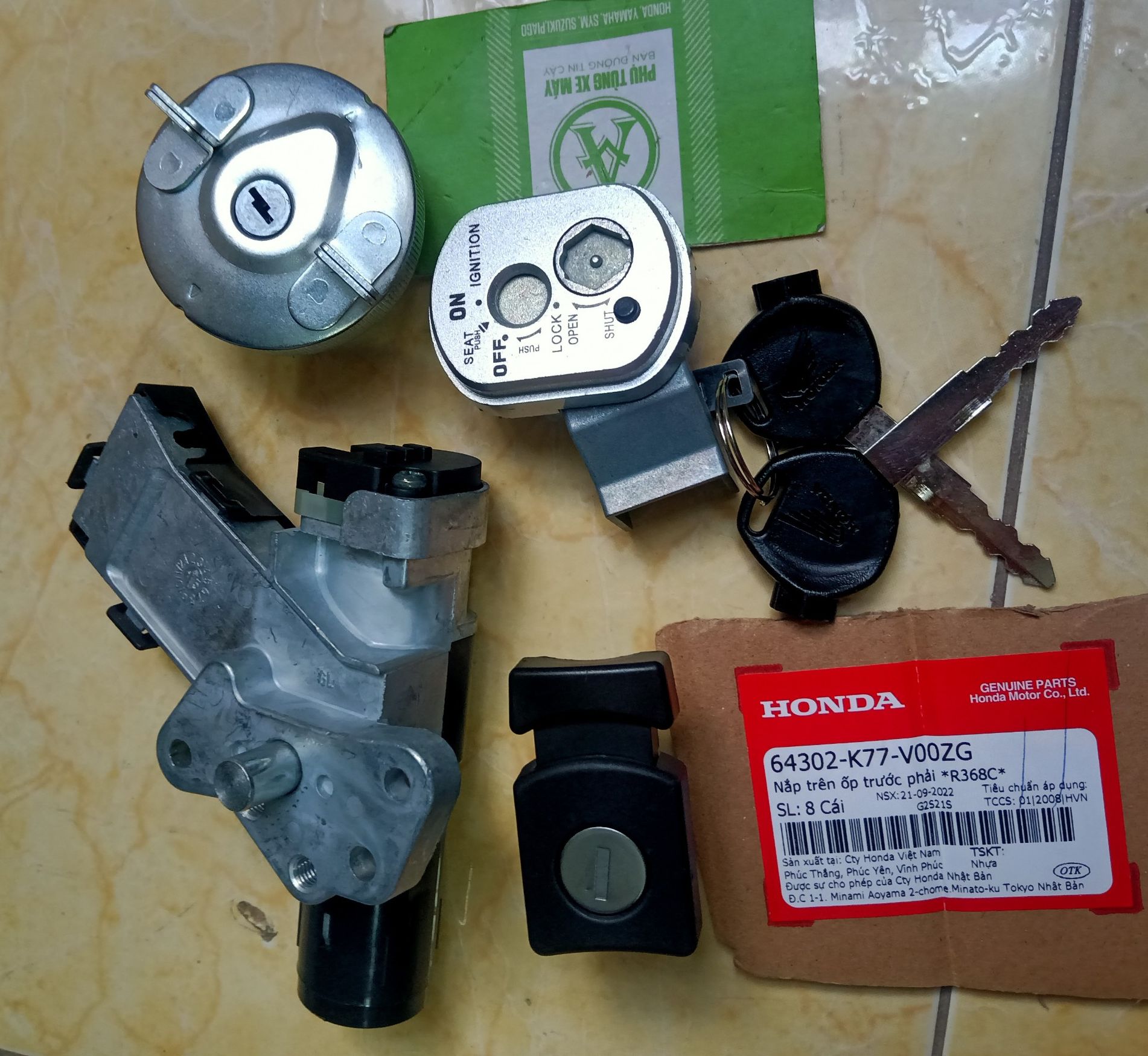 Bộ ổ khóa xe lead 110 đời cũ + scr 110 đời 2009 -2012