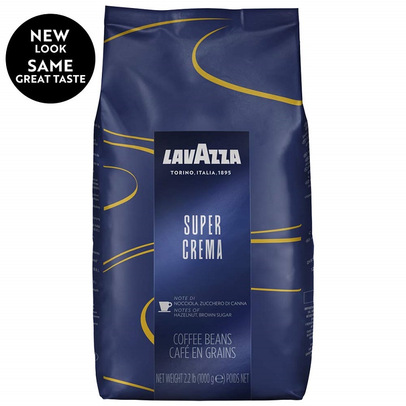 Cà phê hạt Lavazza Coffee Espresso Super Crema 1000g Date 9-2023