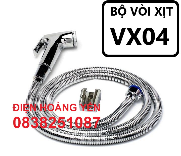 [HCM]Bộ Vòi xịt vệ sinh cao cấp kèm dây dẫn và đế cài
