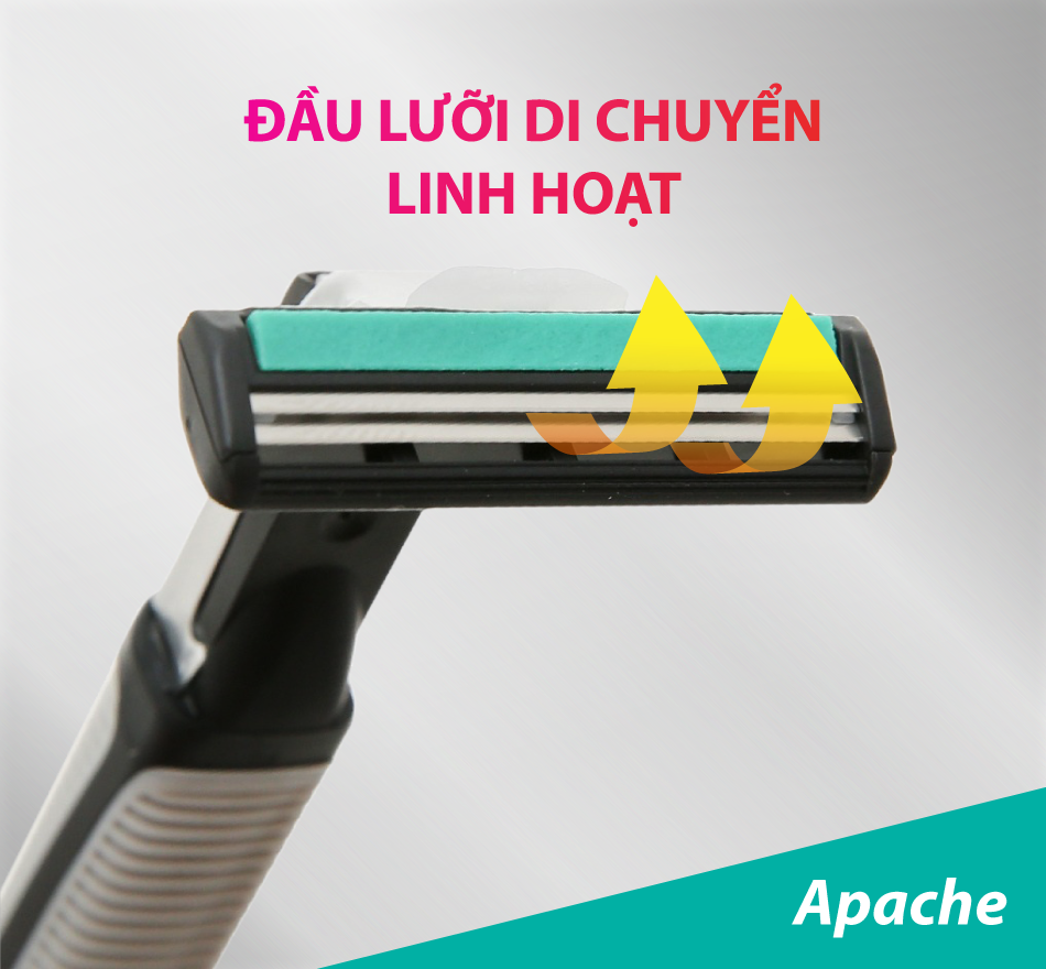 Dao Cạo 2 Lưỡi Apache kèm 36 Đầu Thay Thế