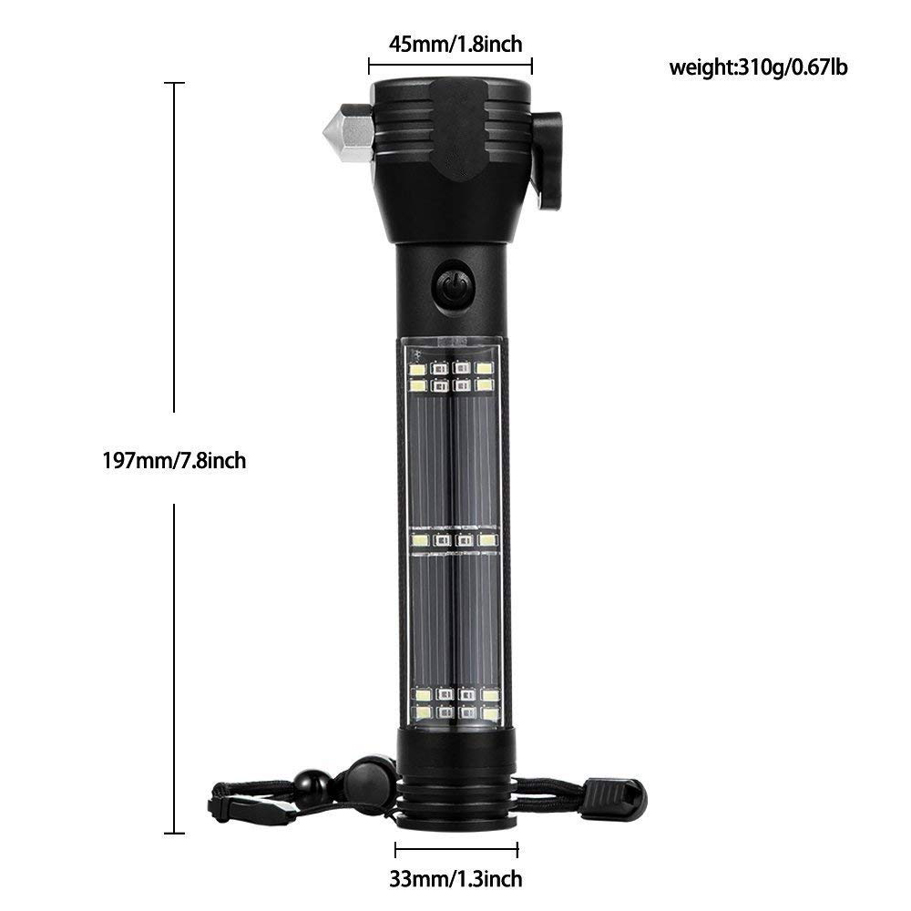 Đèn Pin Police 11 Chức Năng Solar Power Flashlight Cao Cấp