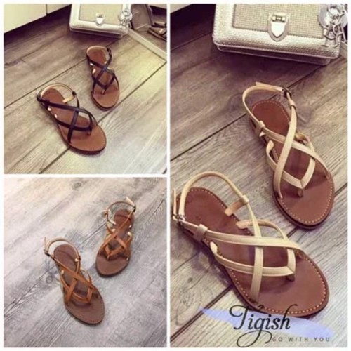 Giày Sandal Xỏ ngón Chéo X thắt Nút