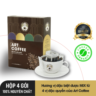 Cà Phê Phin Giấy Art Coffee- Mix 4 Loại Hạt Rang Xay Nguyên Chất (4 gói) thumbnail