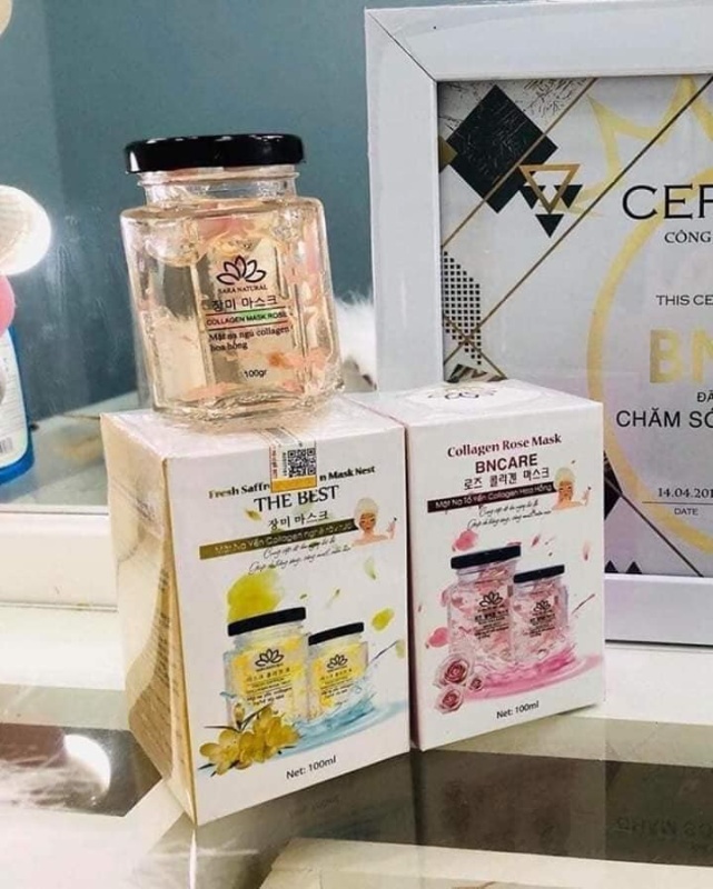MẶT NẠ YẾN COLLAGEN, Dưỡng trắng da, loại bỏ mun, nám