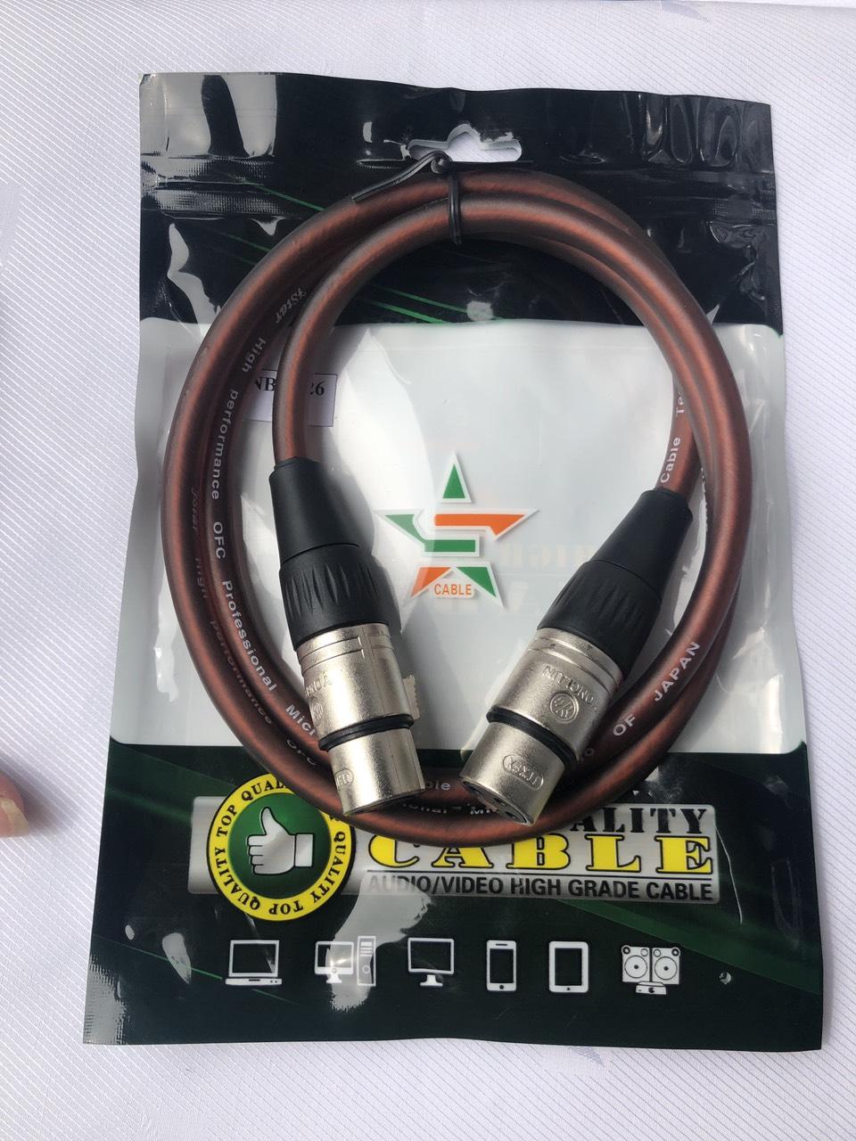 Dây 2 đầu cannon cái dài 1 mét