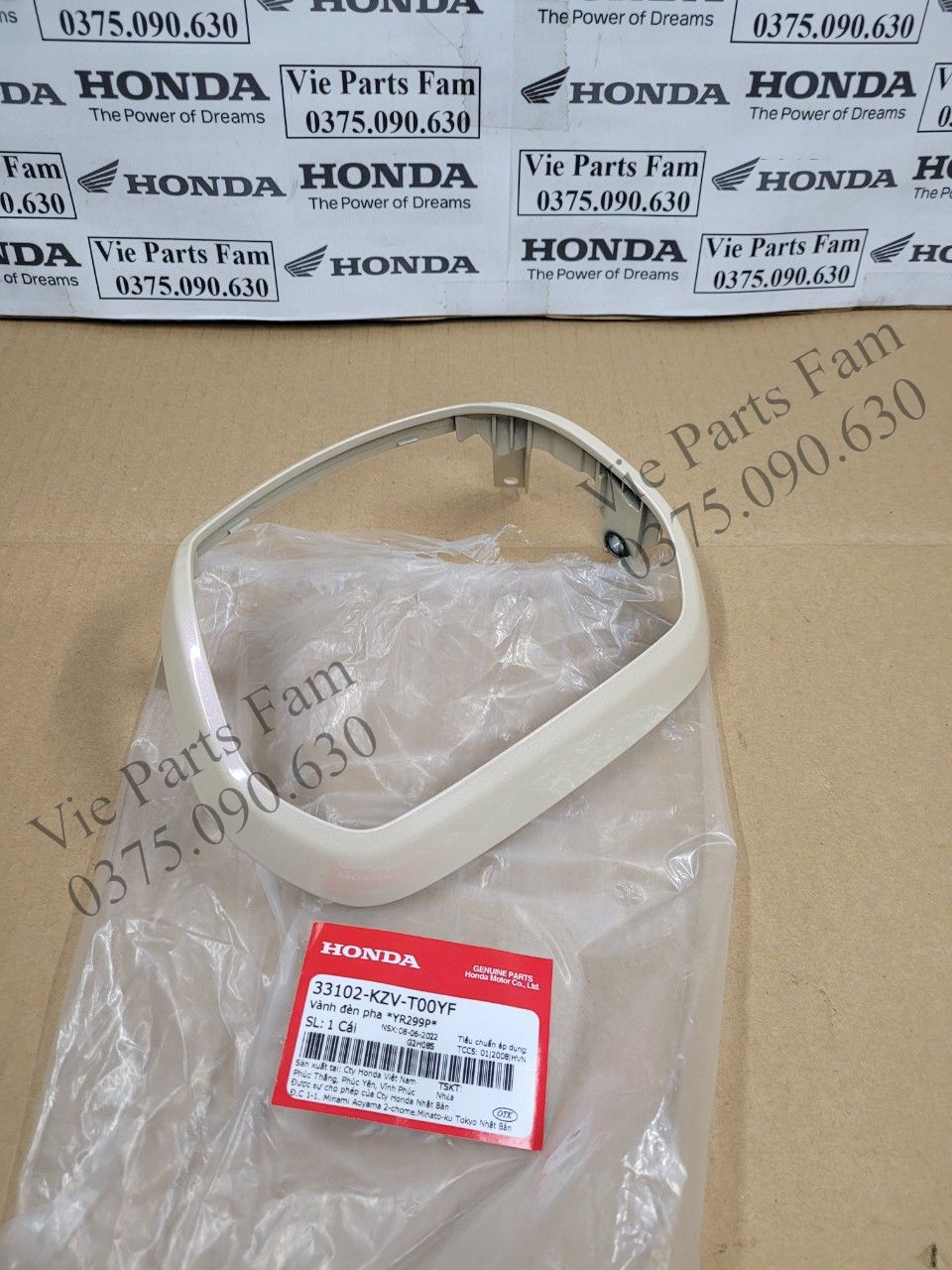 Nắp viền đèn pha dream 110 2013-2016 nhiều màu, hàng din honda mới 100%