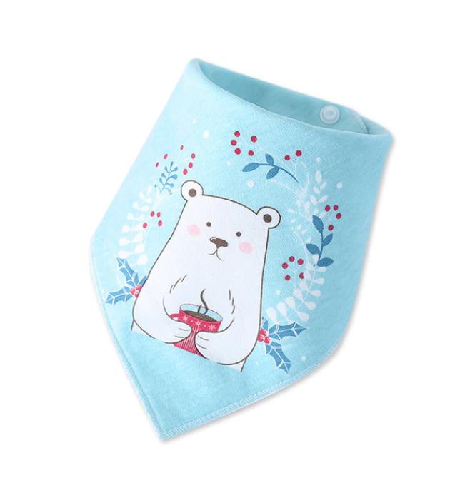Khăn Yếm Tam Giác Cotton 2 Lớp Cho Bé
