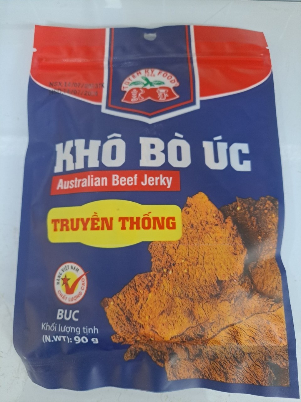 KHÔ BÒ ÚC TUYỀN KÝ GÓI 90GAM