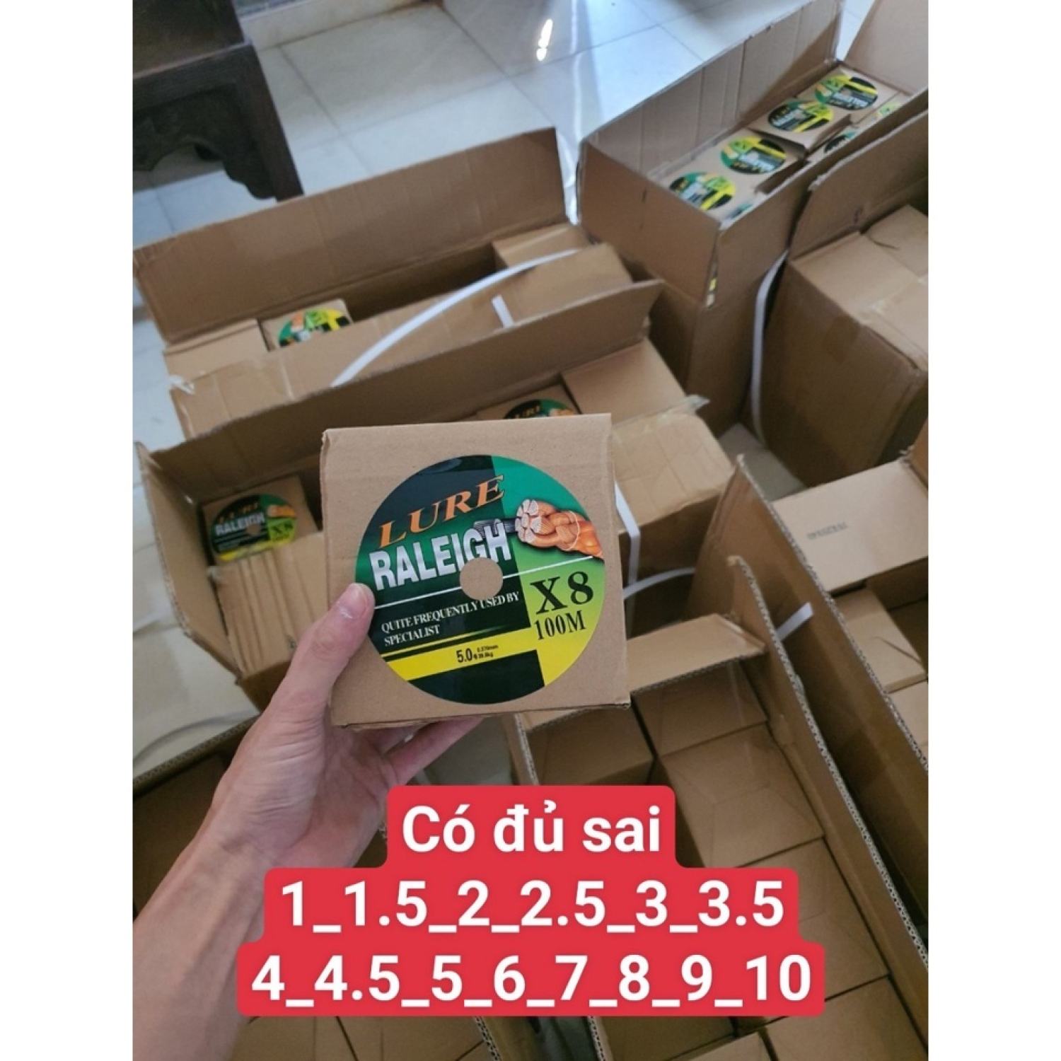 dù câu cá x8, dù câu lance, lục, lure 100m