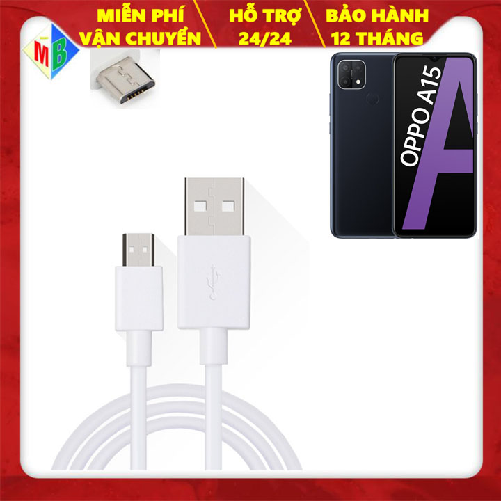 Cáp sạc nhanh oppo a15 chui micro usb chính hãng