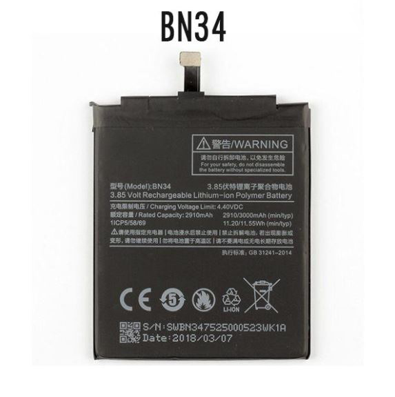 Pin xiaomi bn34 / xiaomi redmi 5a / 3000mah