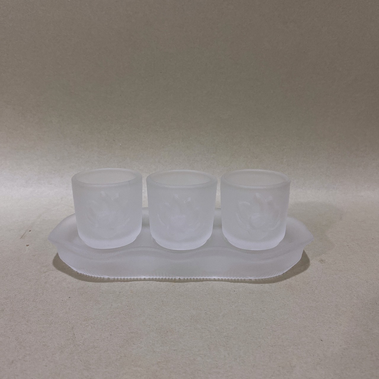 The Three Cups of White Lapis Lazuli Worship Water