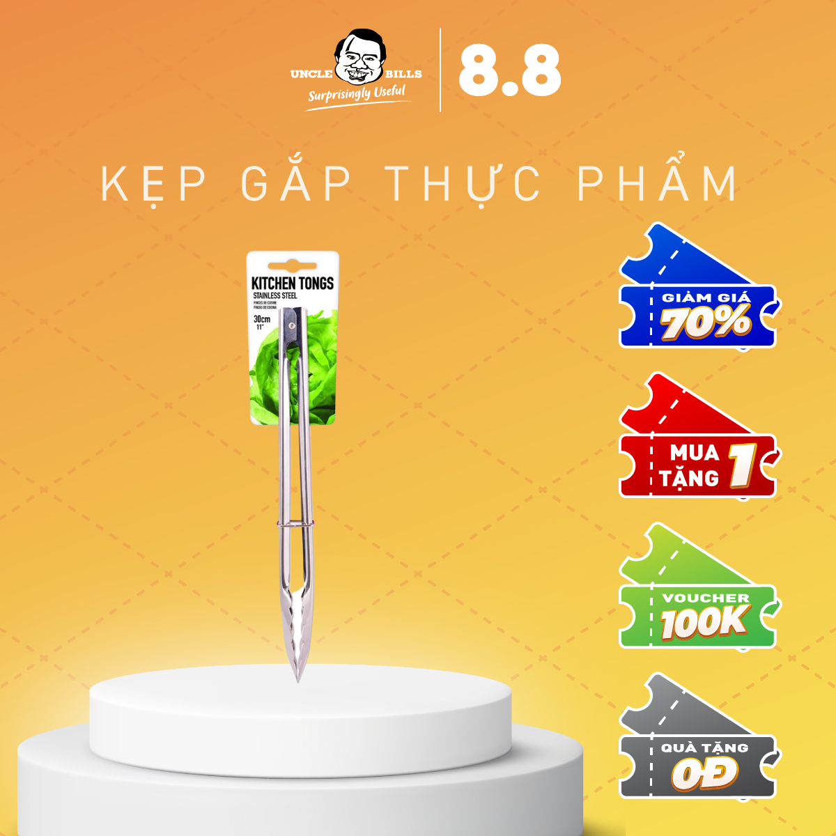 Kẹp gắp thực phẩm uncle bills ka0008