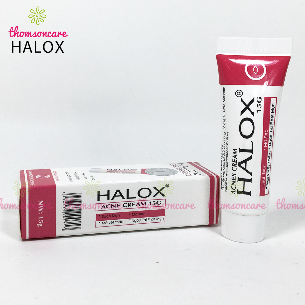 Halox - kem ngừa mụn, hết sẹo - Tuýp 15g