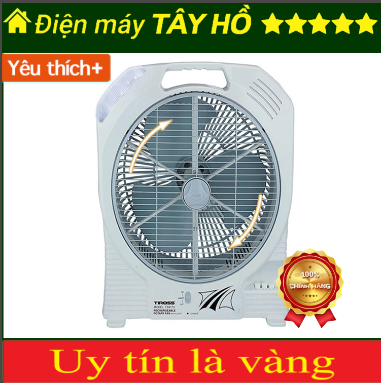 [HÀNG CHÍNH HÃNG] Quạt sạc điện Tiross TS9173