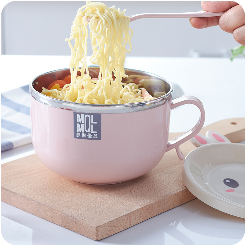 Ca giữ nhiệt ăn mỳ MQL có nắp đậy siêu dễ thương