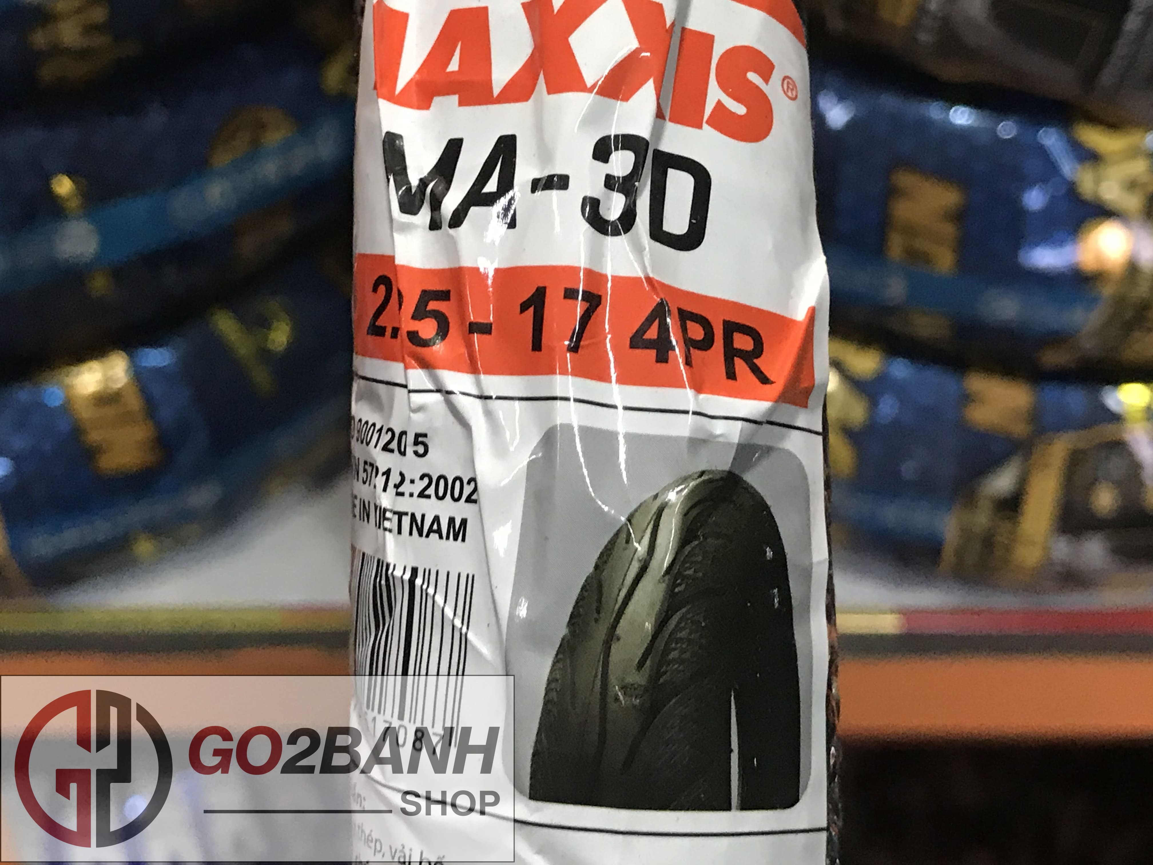 Vỏ Maxxis 225-250-275/17 3D vỏ trước/sau Dream, Wave nhỏ, Wave Rs/Rsx, Future Neo/125 Fi xài ruột