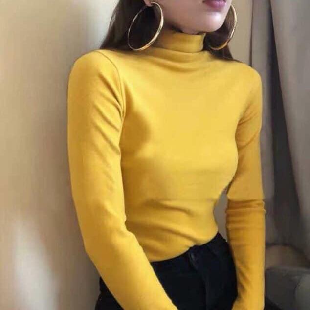 [HCM]AO THUN GÂN CỔ CAO TAY DÀI SIÊU HOT M002