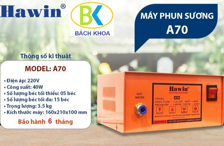 Máy phun sương FOG A70 (phun được 5-15 béc)