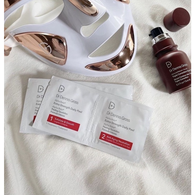 Peel da Dr Dennis Gross Alpha Beta Extra Strength Daily Peel (2 gói - 2 bước)