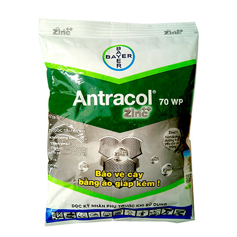 Thuốc trừ nấm bệnh cho cây trồng Antracol 70wp - gói 100g