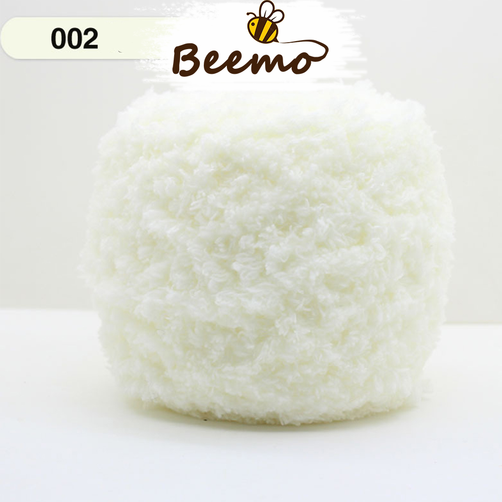 Len Bông Xù Cuộn To 100g Mềm Mịn Đan Móc