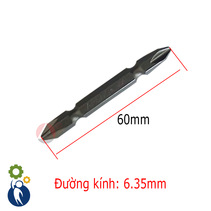 Mũi Bắn Vít 2 Đầu, đường kính thân 6.35mm