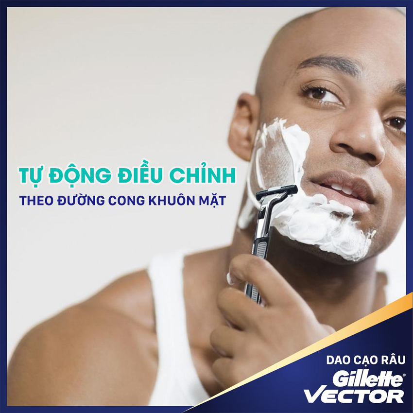 [Hàng hot, chính hãng] Dao cạo râu Gillette Vector (kèm 4 lưỡi) Hakii