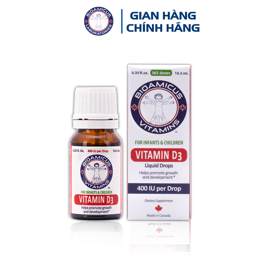 [CHÍNH HÃNG] Vitamin D3 BioAmicus 400IU/giọt