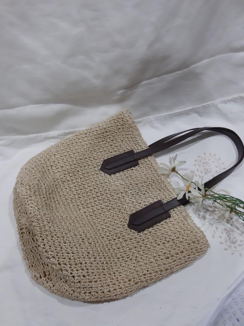 Túi Cói Đeo Vai Phong Cách Vintage Sành Điệu , Chiều dài : 35cm, Chiều rộng 40cm, Chiều dài quai 25 cm HÌNH SHOP TỰ CHỤP