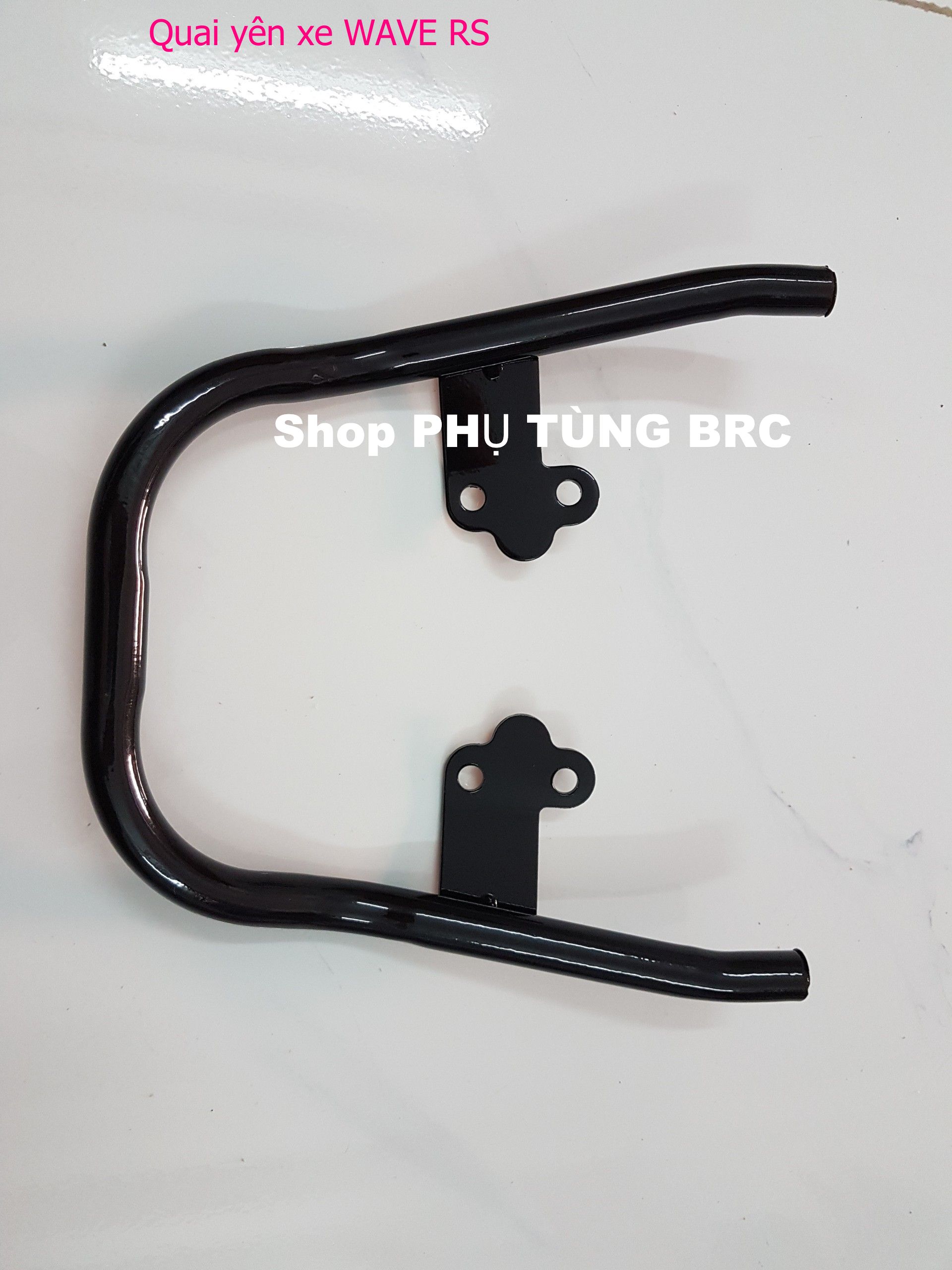 Tay dắt ( quai yên) INOX sơn đen xe  WAVE A 2017 - 2020, BLADE, RS100, WAVE A 2010 - 2016