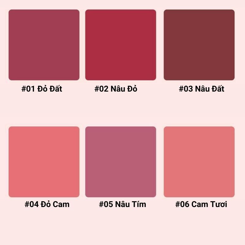 Son lì không trôi Herorange son lì dạng thỏi 6 màu lựa chọn He282