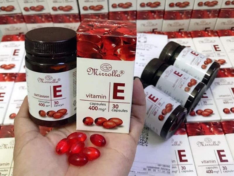 Vitamin E Đỏ Mirrolla nga 400mg hộp 30 viên