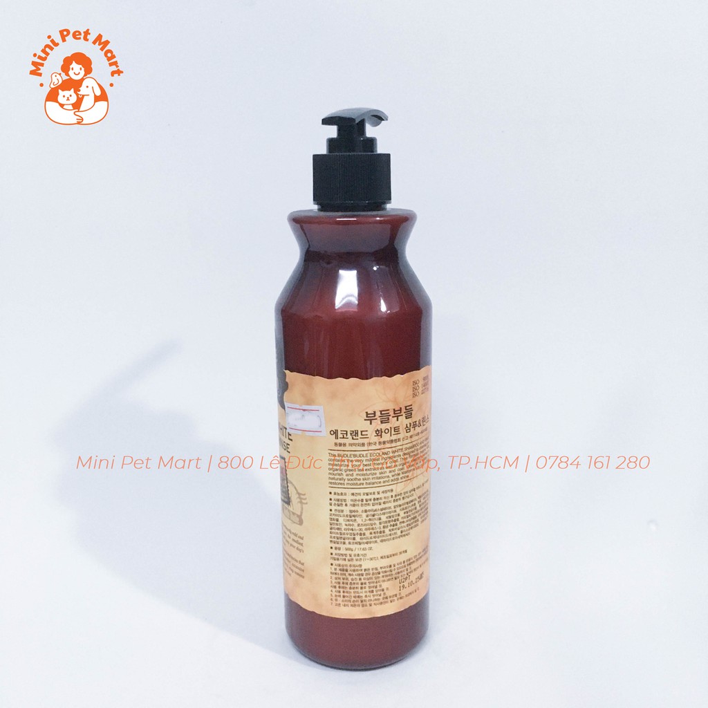 [HCM]Sữa tắm dành cho chó lông trắng BUDBLE BUDLE - 500ml