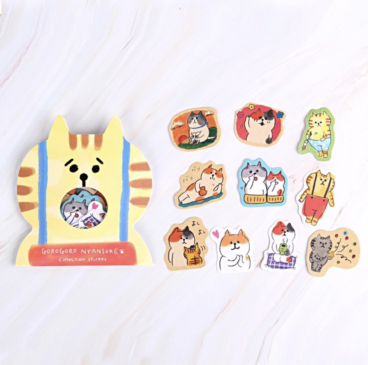 HÌNH DÁN STICKER HÌNH MÈO DỄ THƯƠNG NHIỀU MIẾNG - 30 MIẾNG