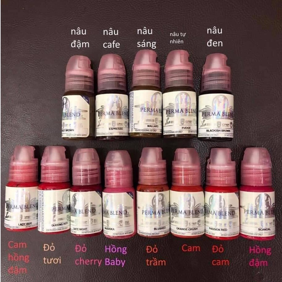 [HCM]Mực phun xăm Perma Blend Môi Mày Mí 15ml của Mỹ